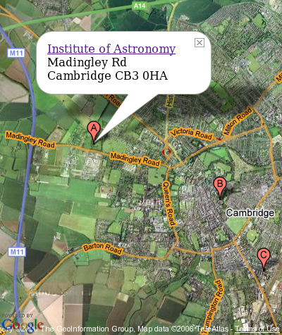 CASU location from Google Maps (hybrid version)